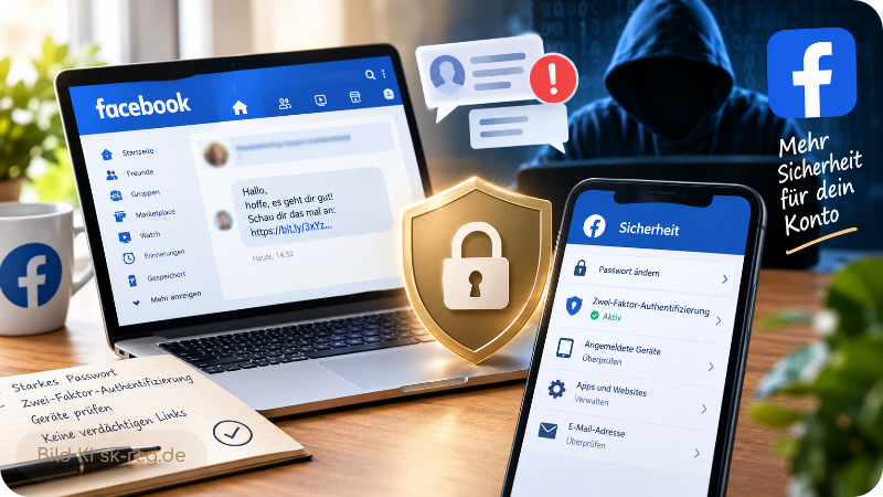 Schutz vor einem gehackten Facebook-Account