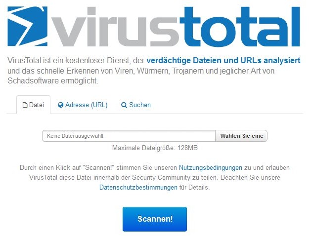 virenscanner online datei